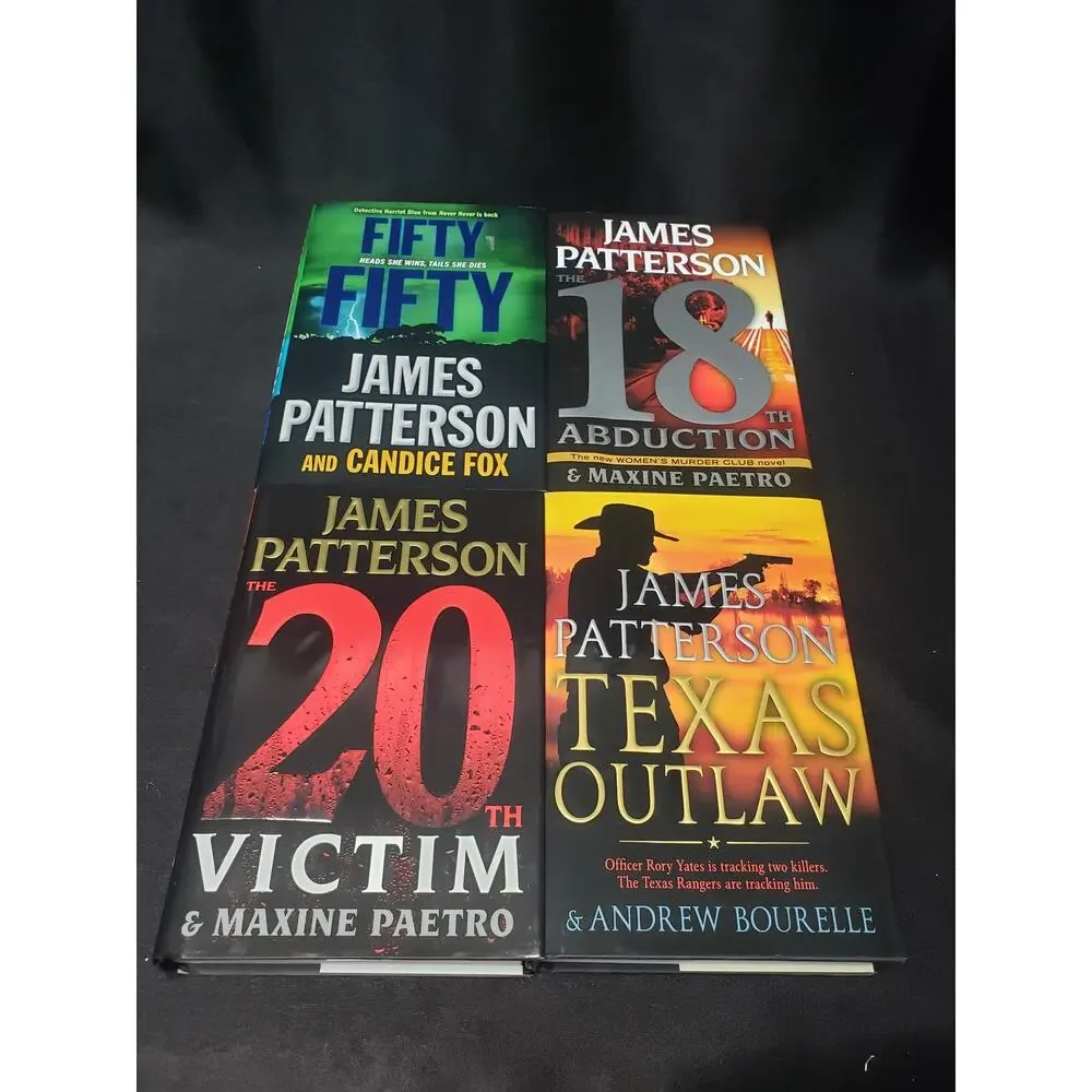 James Patterson Hardback Book Bundle 55 18th Abduction 20th Victim Texas Outlaw